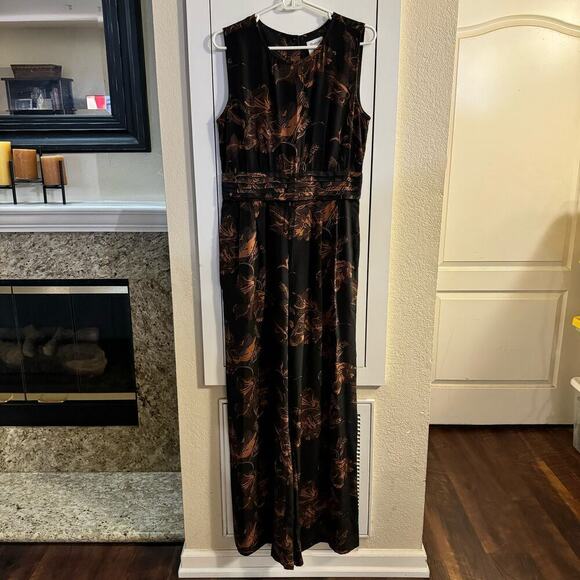 MADEWELL x No. 6 Isabella Jumpsuit Floral Silk Wide Leg Size 8 - Picture 4 of 11